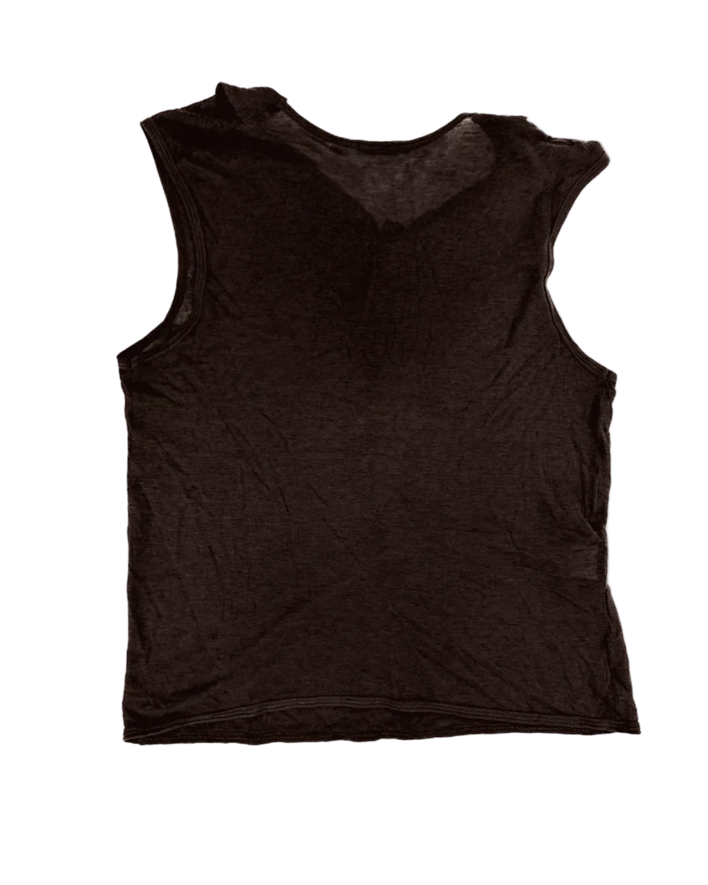 Zambesi tank top, dark brown sleeveless with scoop neckline