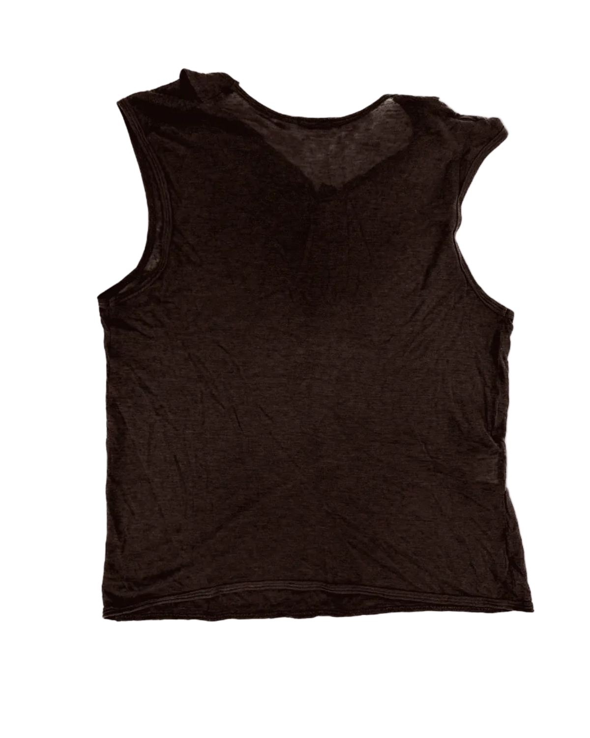 Zambesi tank top, dark brown sleeveless with scoop neckline