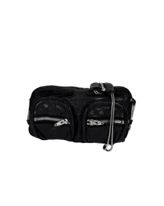 Alexander Wang Brenda Bag black crossbody with front zip pockets and adjustable strap
