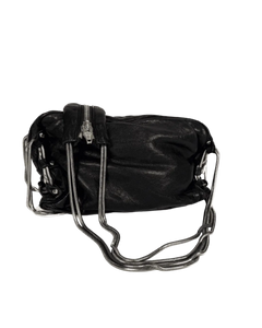 Alexander Wang Brenda Bag black leather crossbody with top zip and side pocket