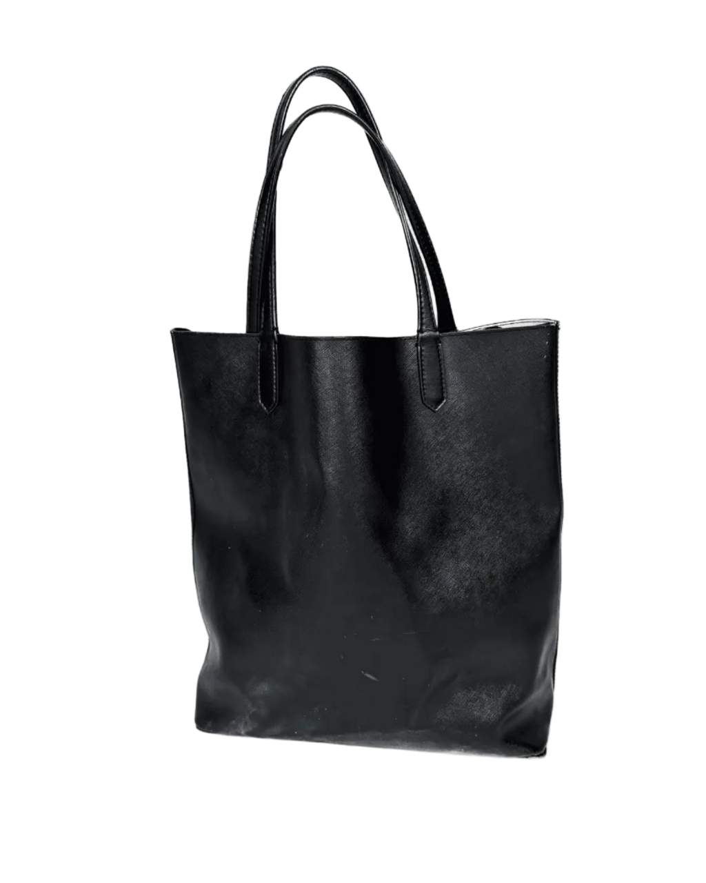 Givenchy black leather tote bag with two top handles and open-top design