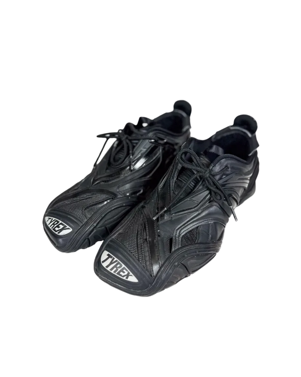 Tyrex lace-up sneakers with side mesh panels and logo detail, dark color